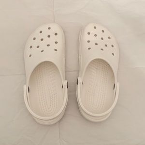 White Classic Clog Crocs